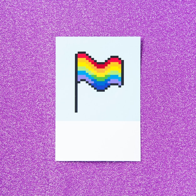 Pixelated pride LGBT-regenboogvlag