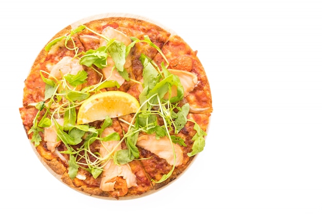 Pizza gerookte zalm