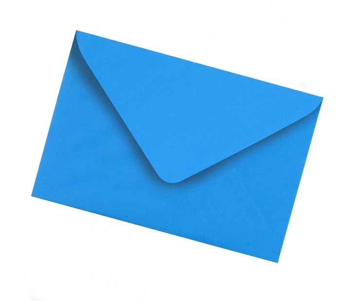 Gratis Foto plain blauwe envelop