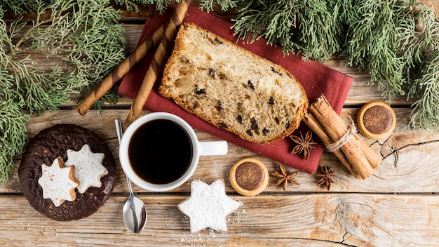 Plat lag heerlijk kerstpakket goodies