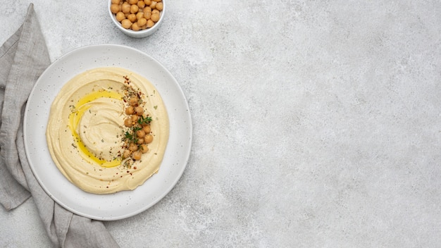 Plat lag heerlijk lokaal eten gerecht met kopie ruimte