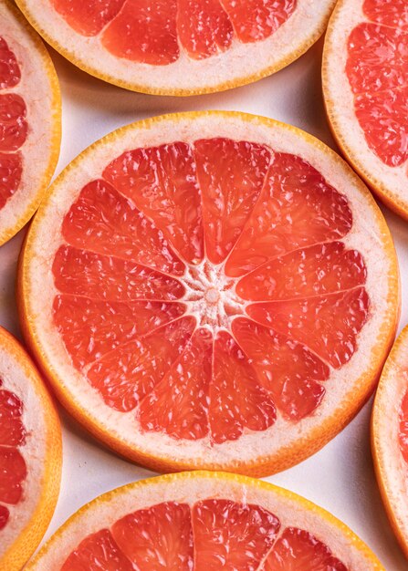 Plat lag heerlijke grapefruitplakken