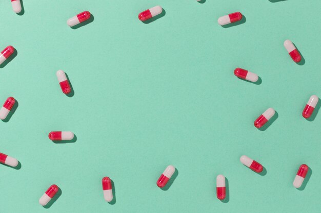 Plat lag minimaal assortiment medicinale pillen