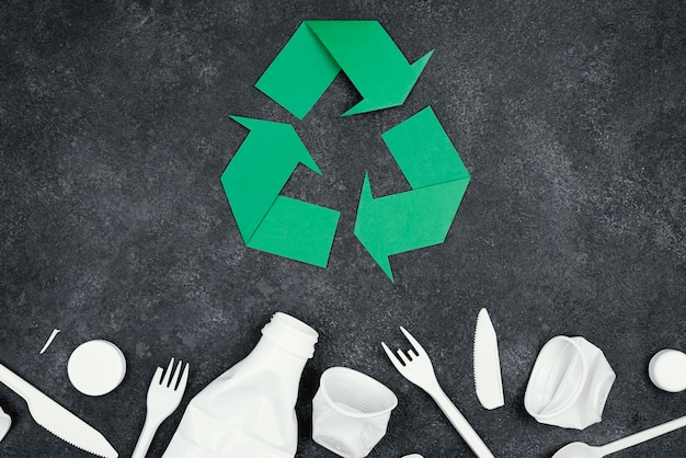 Gratis foto plat lag recycling concept