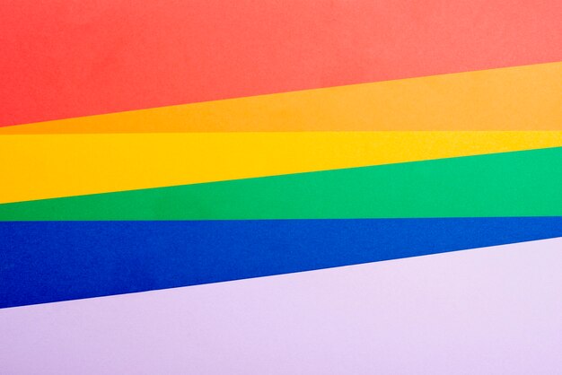 Plat lag regenboog kleurrijk papier