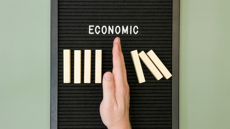 Gratis Foto plat leggen van economie concept