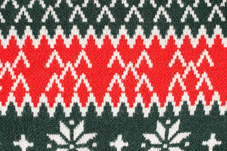 Gratis Foto platliggend lelijk kerststofpatroon