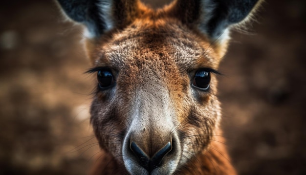 Gratis foto pluizige alpaca snuit in close-up portret gegenereerd door ai
