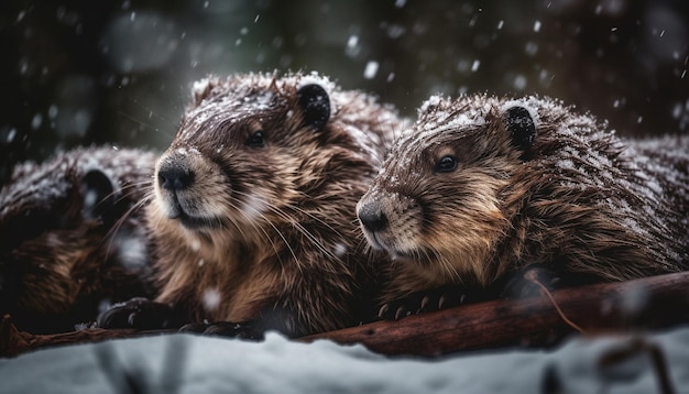 Gratis foto pluizige cavia ziet er speels uit in gras gegenereerd door ai