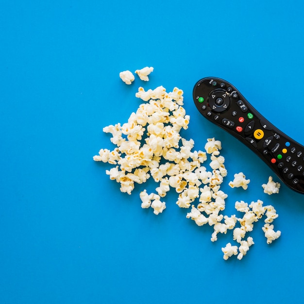Popcorn en afstandsbediening