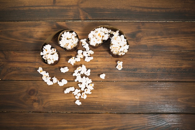 Popcorn in opgerolde film