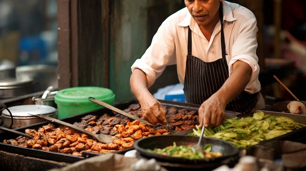 Gratis foto portret van de indiase man in de bazaar