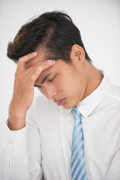 Portret van depressieve student na mislukte examen