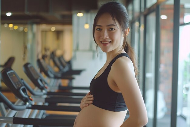 Portret van een Aziatische zwangere vrouw