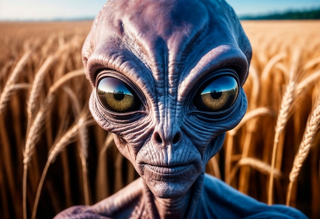 Gratis foto portret van een buitenaardse schepsel met fantasie kenmerken