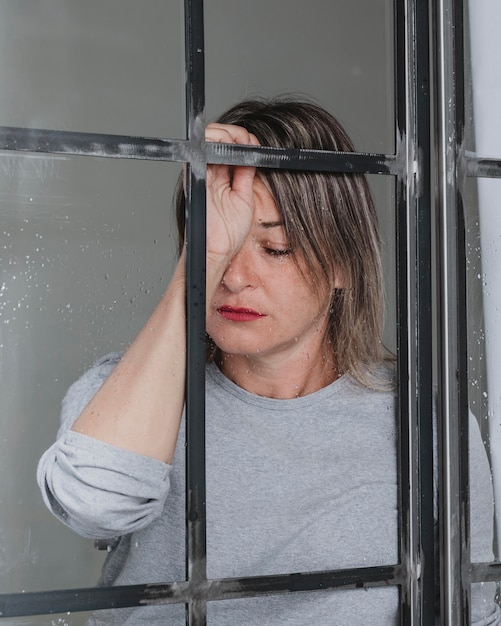 Portret van een depressieve vrouw