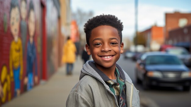 Portret van een jonge kleine jongen