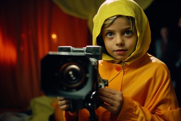 Gratis foto portret van een jonge schooljongen