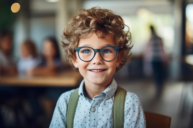 Portret van een jonge schoolstudent