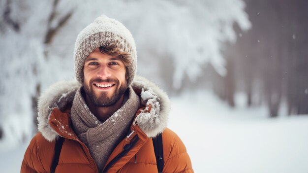 Portret van een knappe man