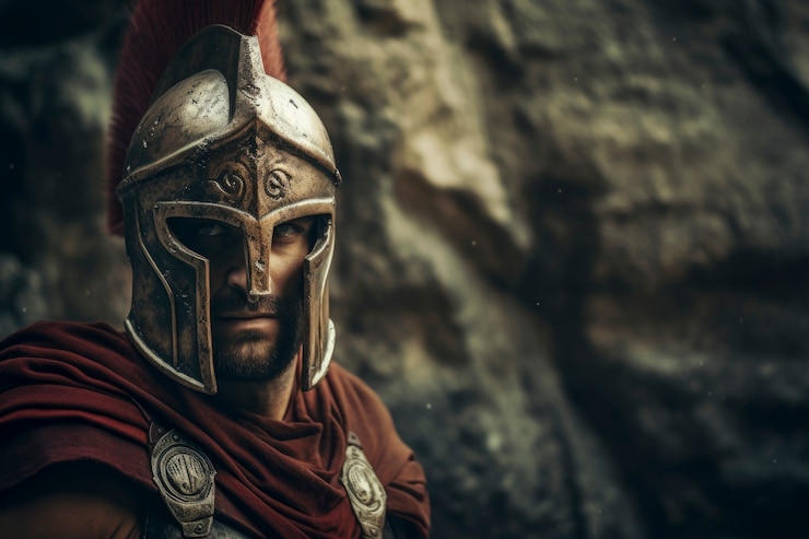 Gratis Foto portret van een krijger uit het oude romeinse rijk