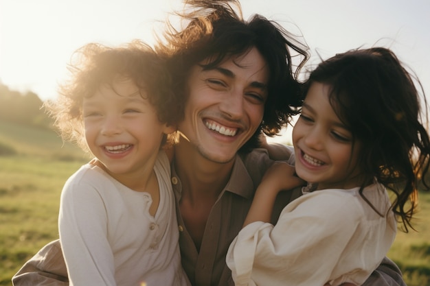 Portret van een liefdevolle familie