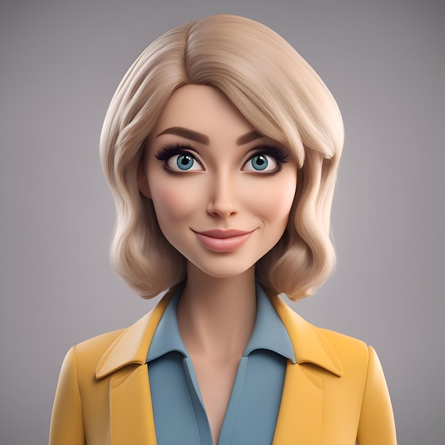Portret van een mooie jonge vrouw met blond haar en blauwe ogen