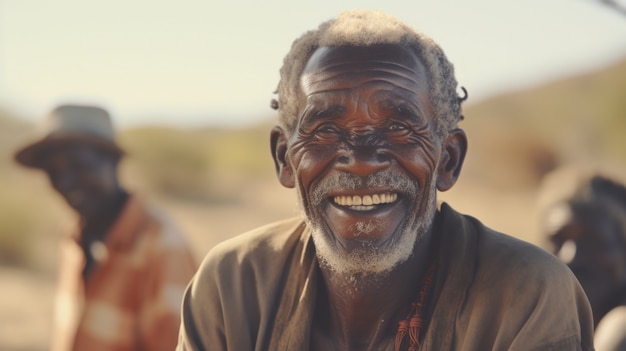 Gratis foto portret van een oude man uit de voorkant