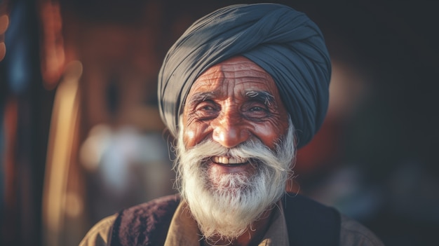 Gratis foto portret van een oude man uit de voorkant