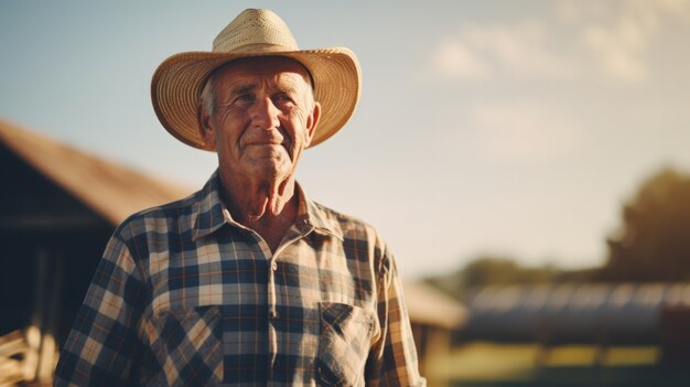 Portret van een oude man uit de voorkant