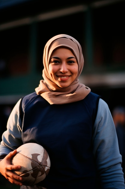 Gratis foto portret van een persoon die een sport beoefent