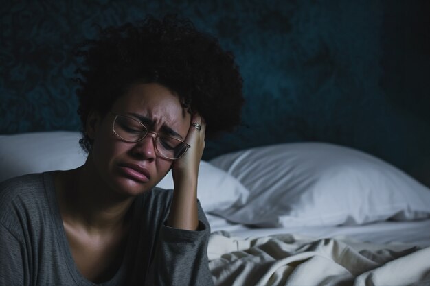 Portret van een persoon met depressie