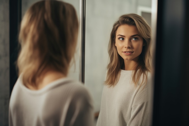 Portret van een persoon met verschillende persoonlijkheden