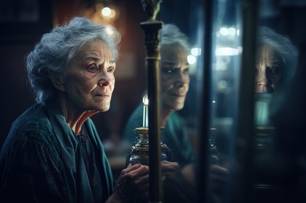 Portret van een persoon met verschillende persoonlijkheden
