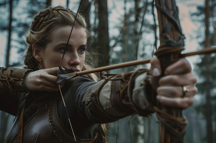 Gratis Foto portret van een scandinavische vrouwelijke viking