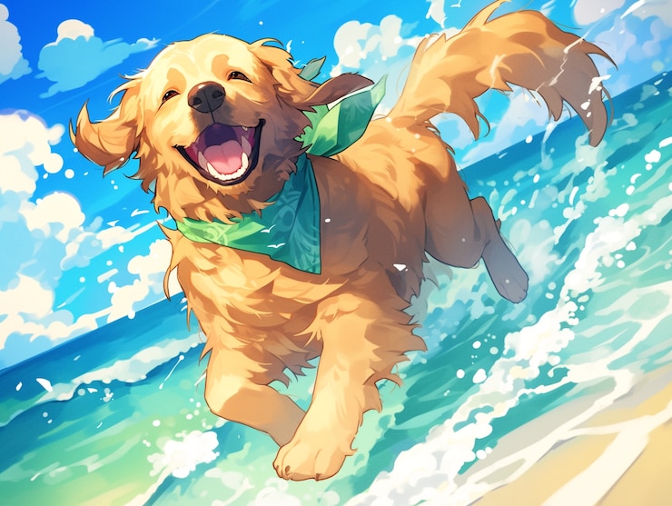 Gratis Foto portret van een schattige anime hond