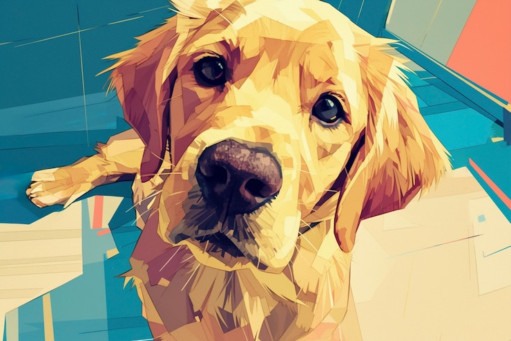 Gratis Foto portret van een schattige hond in anime-stijl
