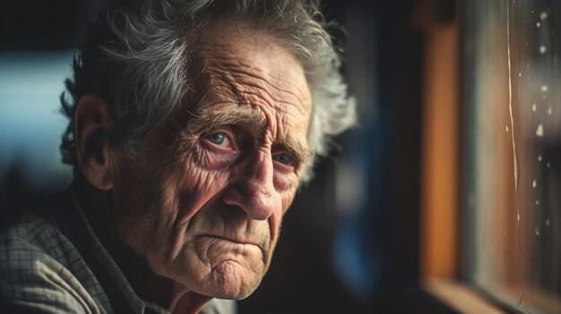 Portret van een verdrietige man