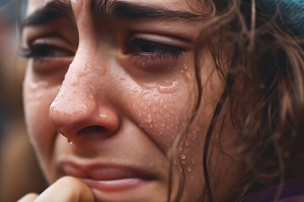 Portret van een verdrietige vrouw