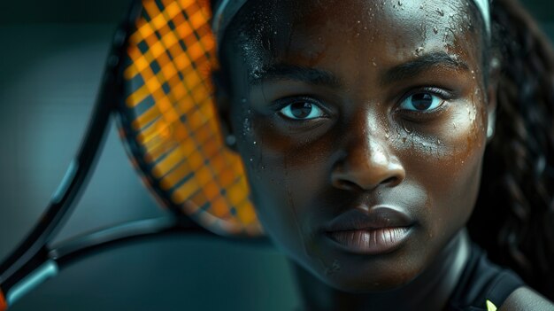 Portret van een vrouw die deelneemt aan het kampioenschap van de Olympische Spelen