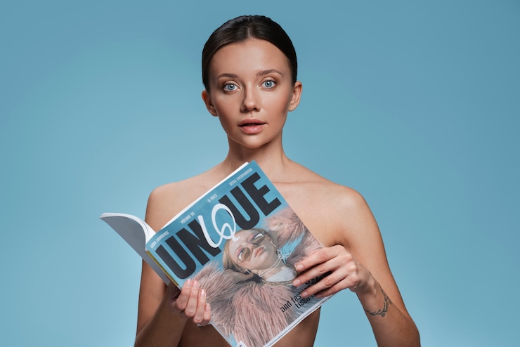 Gratis Foto portret van een vrouw met dysmorfie