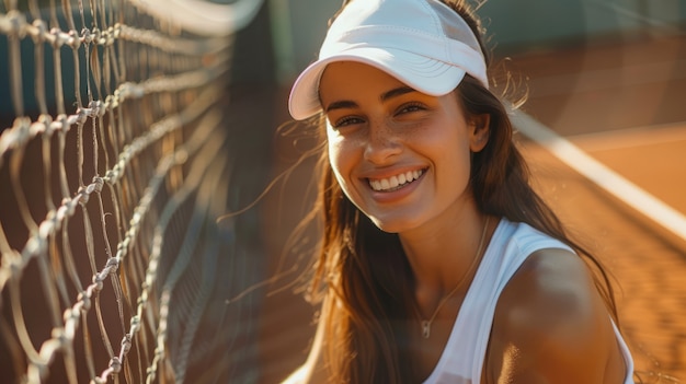 Gratis foto portret van een vrouwelijke tennisspeler