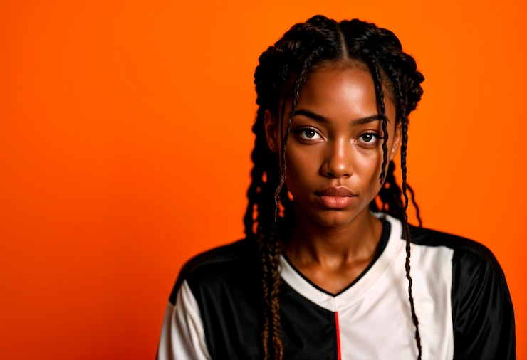 Gratis Foto portret van een vrouwelijke voetballer