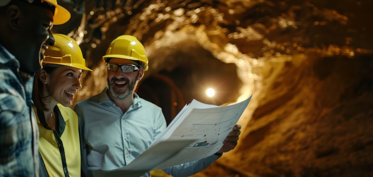 Gratis Foto portret van ingenieurs tijdens werktijden op de bouwplaats