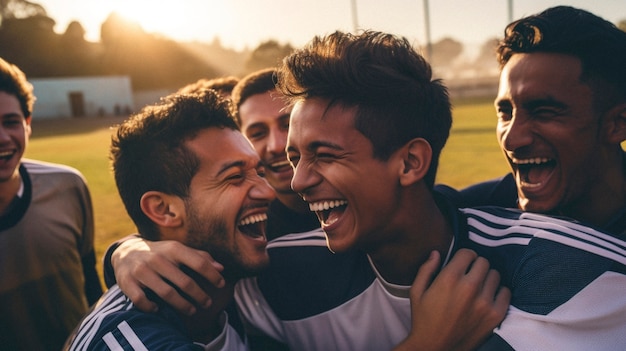 Gratis foto portret van mannelijke vrienden die een liefdevol moment van vriendschap delen