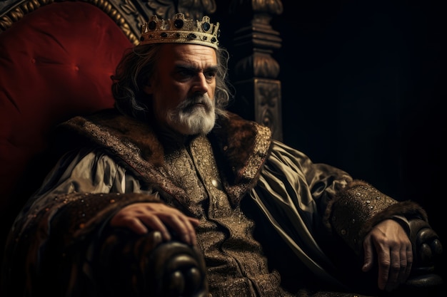 Gratis foto portret van middeleeuwse koning