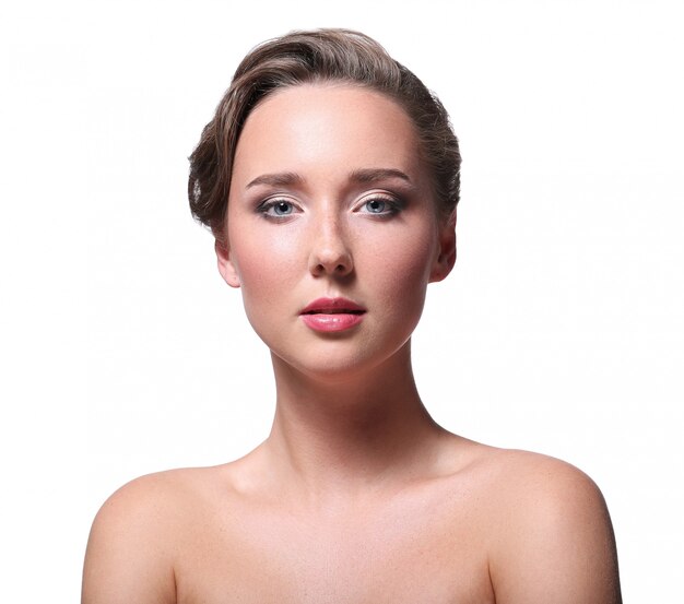 Portret van mooie naakte vrouw voor huidverzorging concept