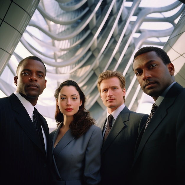 Gratis foto portret van professionele zakenmensen die samenwerken