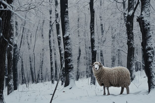 Portret van schapen in de natuur