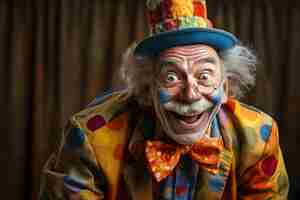 Gratis foto portret van smiley mannelijke clown